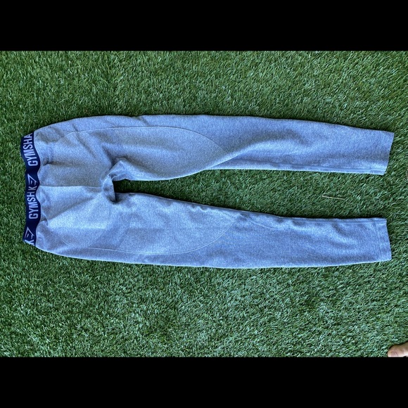 Gymshark Flex Leggings Steel Blue Marl/ Evening Navy Blue - Picture 5 of 7